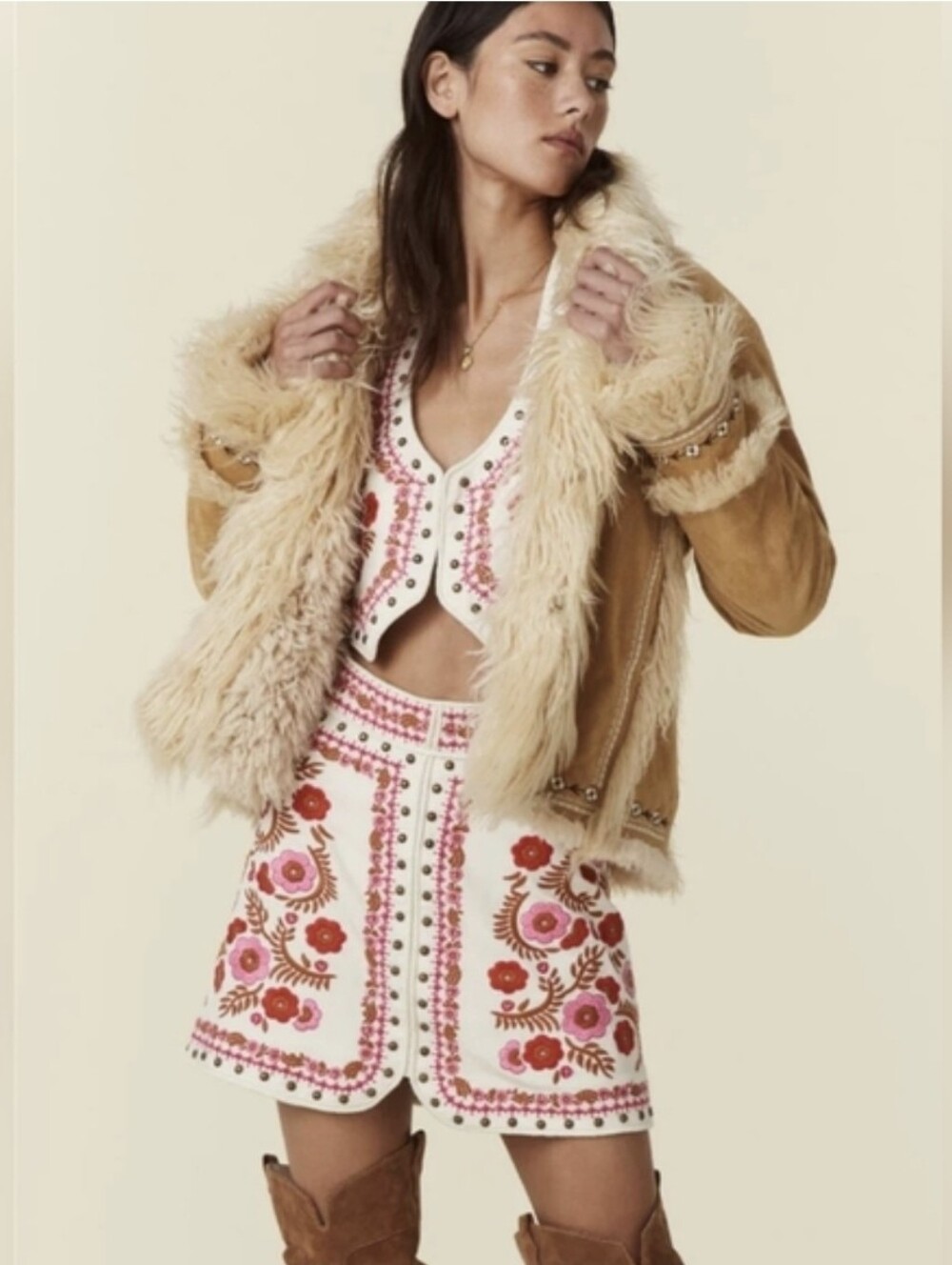Spell and the Gypsy Joplin Cropped Jacket in Hazelnut Size Small New with Tags!